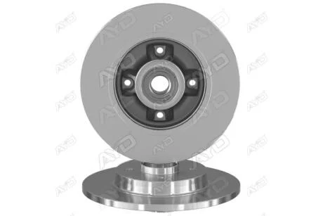 Диск тормозной задний с подшипником (D=268mm) CITROEN C4, DS4, DS5, PEUGEOT 308 (07-), PARTNER TEPEE (08-) AYD 10-50386B