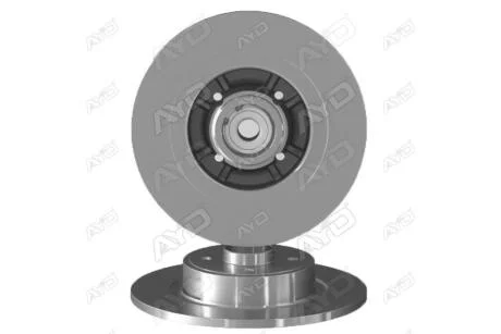 Диск тормозной задний с подшипником (D=274mm) RENAULT MEGANE (-03), SCENIC (-10) AYD 10-50612B