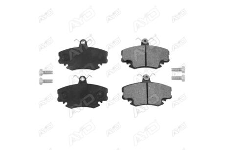 Колодки тормозные передние (с болтами) Renault (LS) (04-), Stepway (07-), Clio II (BB0/1/2, CB0/1/2) (98-) PREMIUM AYD '1160008A