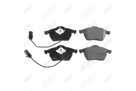 Колодки гальмівні передні (з датчиком зносу, 2од.) Audi A4 (B5, B6, B7), A6 (C5, C6), Passat (B5, B5.5) PREMIUM (1160018A) AYD '1160018A