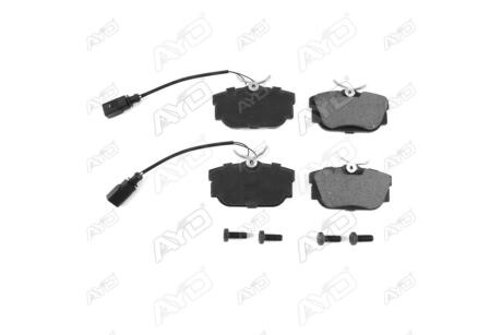 Колодки тормозные задние (с болтами, датчиком - 2шт) Ford Galaxy (-06), VW T-4 (-10) PREMIUM AYD '1160029A