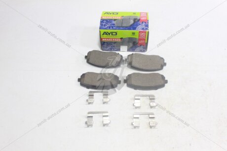 Колодки гальмівні передні (з прижимними елементамии) Hyundai I10 (07-), KIA Picanto (04-) PREMIUM AYD '1160053B