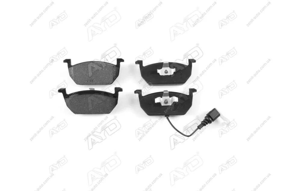 Колодки тормозные передн (датчик износа - 1шт) SKODA OCTAVIA III (12-), VW GOLF VII (12-), SEAT LEON (12-) AYD 11-60116A (фото 1)