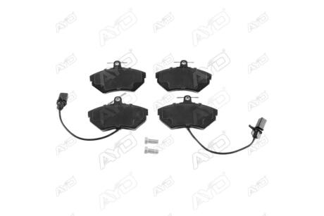 Колодки тормозные передние (с болтами, датчиком - 2шт) VW Golf III, Passat (-01), Seat Toledo (1L2) PREMIUM AYD '1160178B
