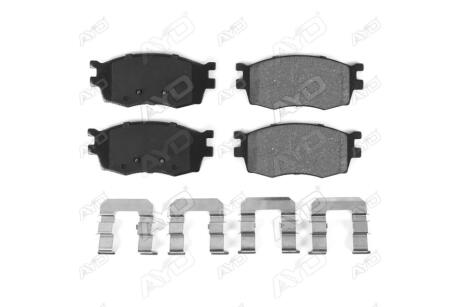 Колодки тормозные передние (с прижимными элементами) Hyundai Accent (06-), I20 (08-) PREMIUM AYD '1160485B