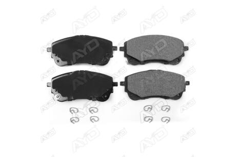 Колодки тормозные передние (с прижимными элементами) Toyota Corolla (18-), Yaris (20-) PREMIUM AYD '1160582A