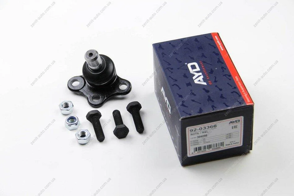 Опора шаровая рычага передн CITROEN C3 (02-), C4 CACTUS (14-), PEUGEOT 1007 (KM) (05-), 207 (06-) AYD 92-03366 (фото 1)