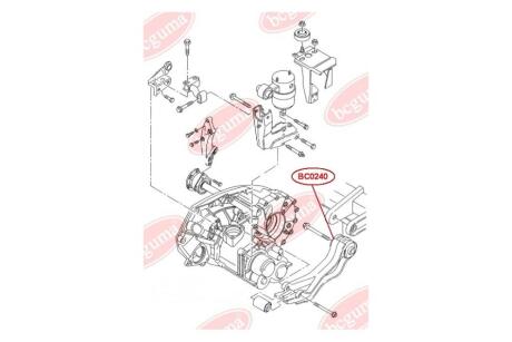 Сайлентблок кронштейна кріплення МКПП VW TRANSPORTER IV BCGUMA BC GUMA BC0240
