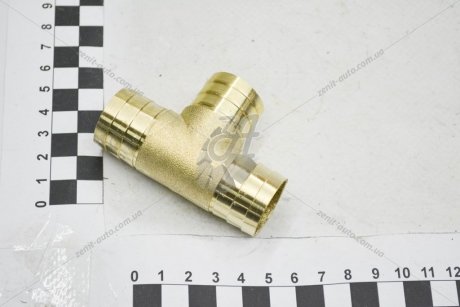 Тройник соединительный (трубка) 25мм бронза крепеж БелЗАН F 498 (фото 1)