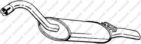 Глушитель (задняя часть) алюминизированная сталь Audi 80 1.6-2.0 BOSAL '105017
