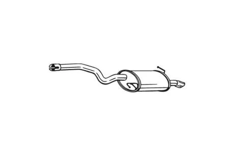 Глушник, алюм. сталь, задня частина AUDI A4 00-04 BOSAL '105-229