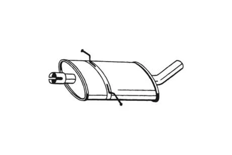Глушитель, алюм. сталь, средн. часть MERCEDES B180 2.0CDi (03/05-05/07) BOSAL 175-003