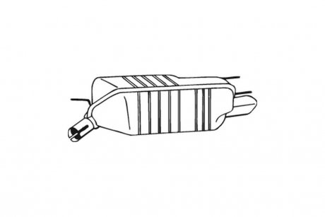 Глушник алюмінізовона сталь, задня частина OPEL CALIBRA 2.0i (00/94 - 07/97) BOSAL 185-403