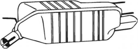Глушитель алюминизированная cталь, задняя часть OPEL CALIBRA 2.0i (00/94 - 07/97) BOSAL 185-403