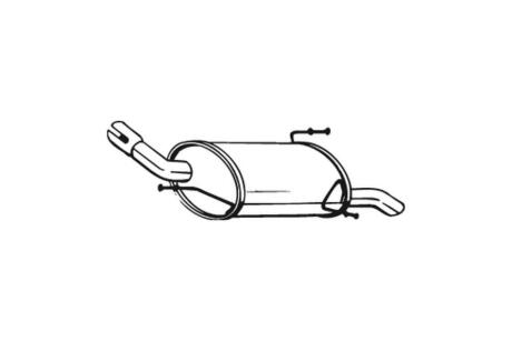 Глушитель, алюм. cталь, задн. часть OPEL CORSA C (00-) BOSAL 185-619