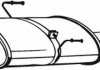 Глушитель алюминизированная cталь, задняя часть PEUGEOT 406 1.8i -16V (04/03-04) SED BOSAL 190-911 (фото 2)