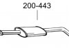 Глушитель алюминизированная cталь, средняя часть RENAULT CLIO 1.8i (03/91 - 00/98) BOSAL 200-443 (фото 2)