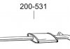 Глушитель алюминизированная cталь, средняя часть RENAULT MODUS 1.2i -16V, 1.4i -16V, 1.5 dCi 80/85 (04-) BOSAL 200-531 (фото 2)