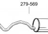 Глушитель алюминизированная cталь, задняя часть RENAULT MEGANE III 1.5 dCi (11/08-) HTB, STW, COUPE BOSAL 279-569 (фото 2)