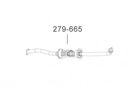 Резонатор алюминизированная cталь 1102 (инж) BOSAL 279-665 (фото 1)