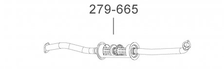 Резонатор алюминизированная cталь 1102 (инж) BOSAL 279-665