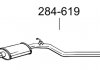 Глушитель алюминизированная cталь, средняя часть PEUGEOT 206 2.0i GT -16V (99-01) BOSAL 284-619 (фото 2)