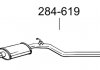 Глушник алюмінізована сталь, середня частина PEUGEOT 206 2.0i GT -16V (99-01) BOSAL 284-619 (фото 2)