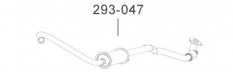 Резонатор (под хомут) с гофрой алюминизированная cталь (седан) Ланос Евро-3 BOSAL 293-047