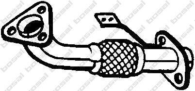 Труба приймальна (гофра) Nissan NP300 08-, Nissan Navara 05-10 BOSAL '700163