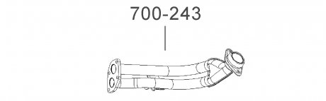 Труба приемная (штаны) 1102 алюминизированная cталь BOSAL 700-243