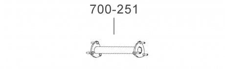 Вставка под катализатор Ланос Евро-2 (горизонтальный) алюминизированная cталь BOSAL 700-251
