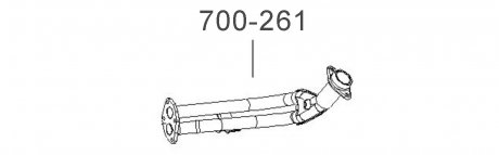 Труба приемная (штаны) Сенс (под катализатор) с отверстиями под датчик BOSAL 700-261
