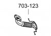 Глушитель алюминизированная cталь, передняя часть FORD MONDEO 1.8i -16V, 2.0i 16v (10/00-) HTB, SED, STW BOSAL 703-123 (фото 2)