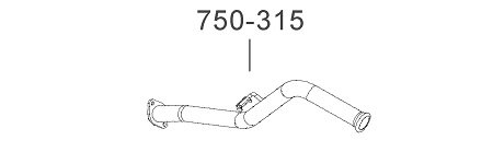 Труба выпускная 1105 (сопилка) (нерж) BOSAL 750-315