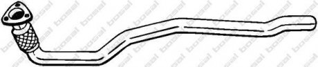 Глушник, алюм. сталь, передня частина з гофрою AUDI A4 07-12 (800-121) BOSAL '800-121