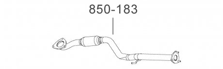 Труба приемная (штаны) Ланос 1,5 (Евро-2) алюминизированная cталь BOSAL 850-183