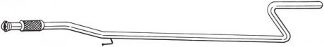 Глушитель, алюм. сталь, средн. часть с гофрой CITROEN C3 10-13 (950-117) BOSAL '950-117