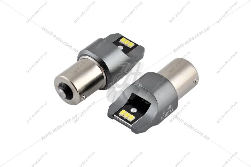 Лампа світлодіодна 12/24V S25 P21W BA15s (6SMD 30x20) 6000K CANBUS Non-Polar білий (к-т 2шт) Brevia BREVIA 10101X2 (фото 1)