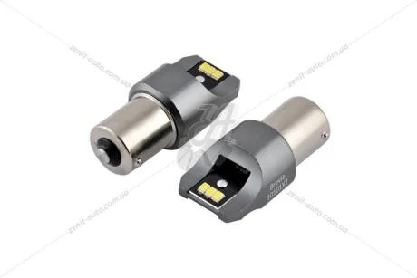 Лампа світлодіодна 12/24V S25 P21W BA15s (6SMD 30x20) 6000K CANBUS Non-Polar білий (к-т 2шт) Brevia BREVIA 10101X2