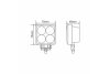 Фара світлодіодна 10-30V 12W (4x3W) 880Lm ERISTAR 4D SPOT точковий корпус квадрат BREVIA '10602QLX1 (фото 5)