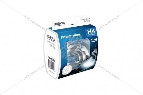 Лампа галогенна H4 12V 60/55W P43t Power Blue 4200K EXTRA LIGHT (к-т 2шт) BREVIA 12040PBS