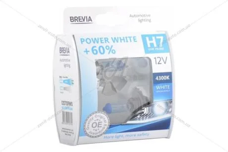 Лампа галогенная H7 12V 55W PX26d +60% 4300K EXTRA LIGHT (к-т 2шт) BREVIA 12070PWS