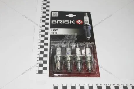 Свіча запалювання 2101-99/1102/2141/412 (зазор 0,7мм) б/резистора (ключ 21) (кратно 4) CLASSIC BRISK L15Y