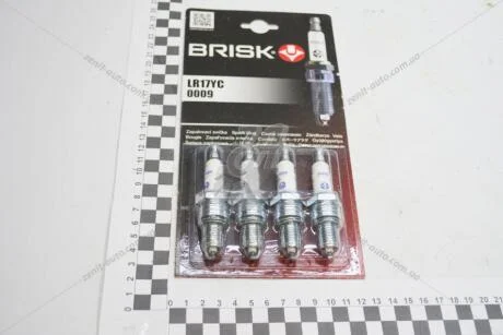 Свіча запалювання 406/405 (зазор 0,7) з резистором (ключ 21) (кратно 4) SUPER BRISK LR17YC