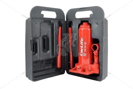 Домкрат гидравлический бутылочный 5 т (пластиковый бокс) CARLIFE CarLife BJ405P