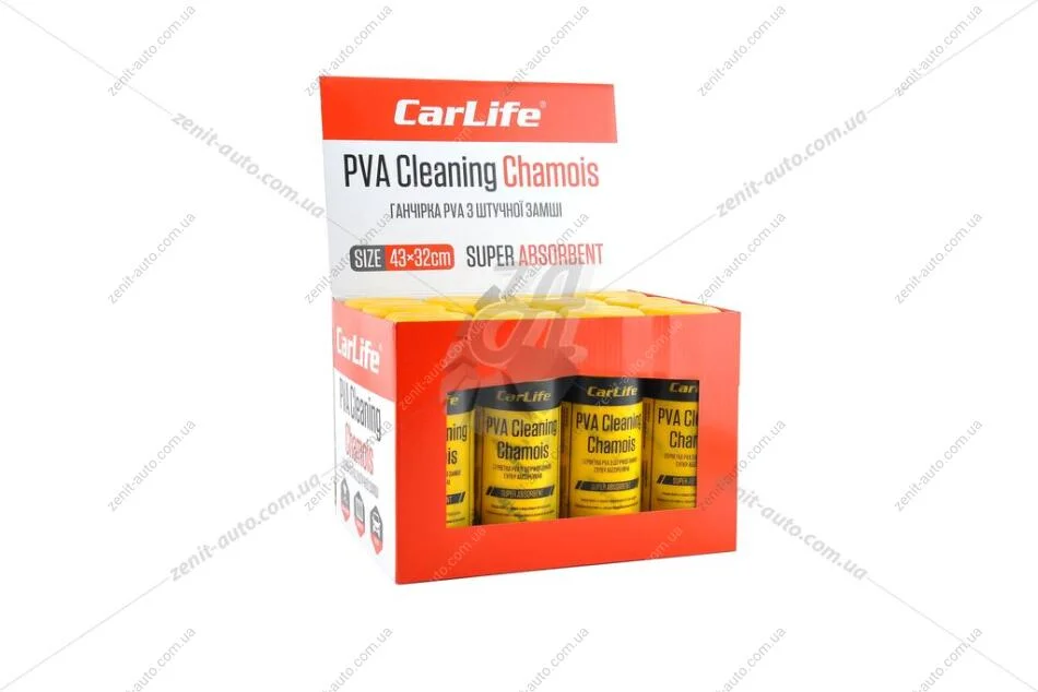 Салфетка PVA замшевая в тубе 43*32 см CARLIFE CarLife CC902 (фото 1)