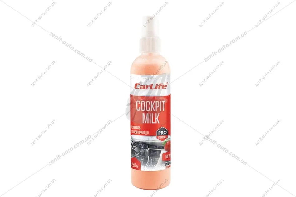 Полироль-молочко панели приборов Cockpit Cleaner 500мл клубника CARLIFE CarLife CF541 (фото 1)
