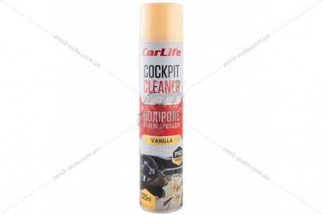 Полироль панели приборов Cockpit Cleaner 750мл ваниль CarLife CF751