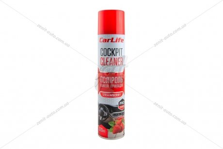 Полироль панели приборов Cockpit Cleaner 750мл клубника CarLife CF754