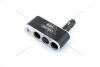 Прикуриватель-тройник+ USB (LED подсветка) CarLife CS302 (фото 2)